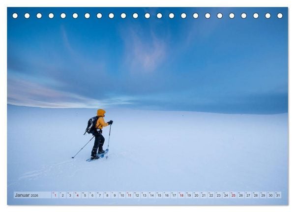 Produktbild: Lappland - Winterwandern Impressionen (Tischkalender 2026 DIN A5 quer), CALVENDO Monatskalender