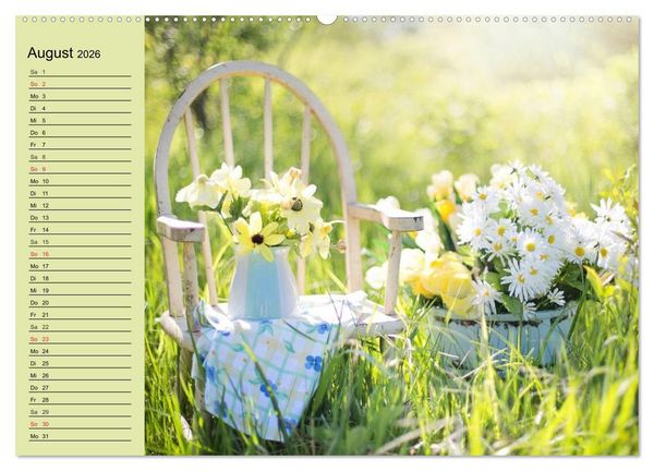 Produktbild: Landhaus-Romantik. Die Farben des Sommers (hochwertiger Premium Wandkalender 2026 DIN A2 quer), Kunstdruck in Hochglanz