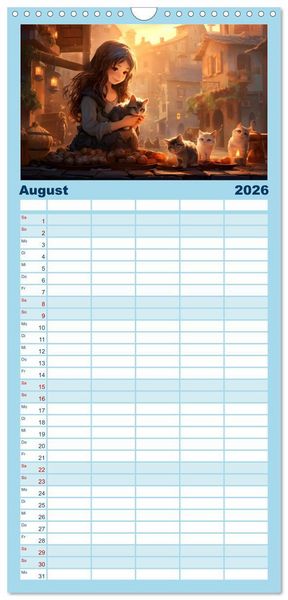Produktbild: Familienplaner 2026 - Magie der Kindheit mit 5 Spalten (Wandkalender, 21 x 45 cm) CALVENDO