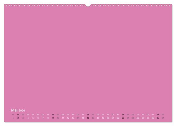 Produktbild: Bastelkalender - Pink (Wandkalender 2026 DIN A2 quer), CALVENDO Monatskalender
