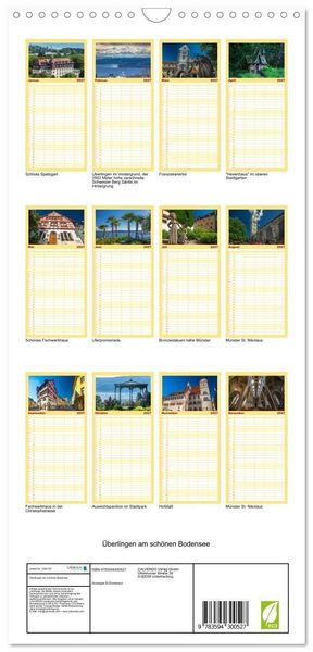Produktbild: Familienplaner 2027 - &Uuml;berlingen am sch&ouml;nen Bodensee mit 5 Spalten (Wandkalender, 21 x 45 cm) CALVENDO
