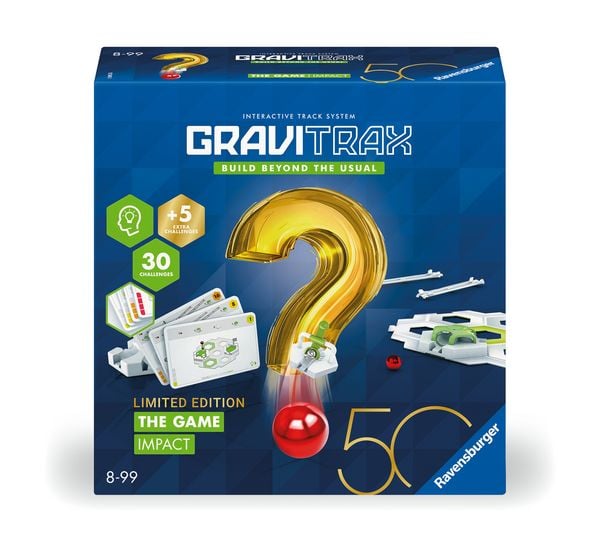 Produktbild: Ravensburger GraviTrax The Game Impact 50 Jahre - Logikspiel f&uuml;r Kugelbahn Fans , Konstruktionsspielzeug f&uuml;r Kinder ab 8 Jahren