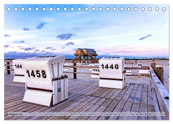 Produktbild: St. Peter Ording - Atemberaubende Momente (Tischkalender 2026 DIN A5 quer), CALVENDO Monatskalender