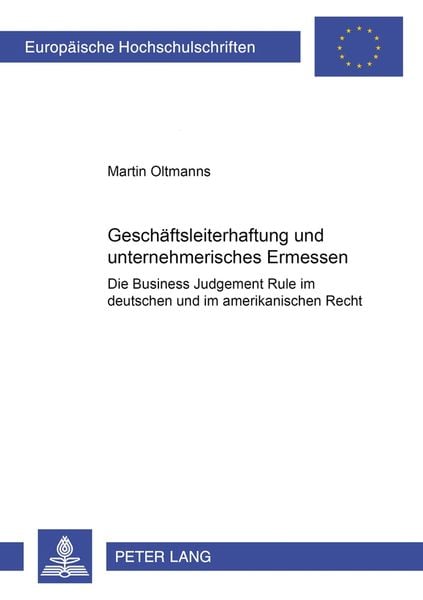 Produktbild: Gesch&auml;ftsleiterhaftung und unternehmerisches Ermessen