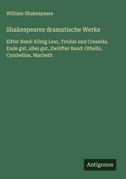 Produktbild: Shakespeares dramatische Werke