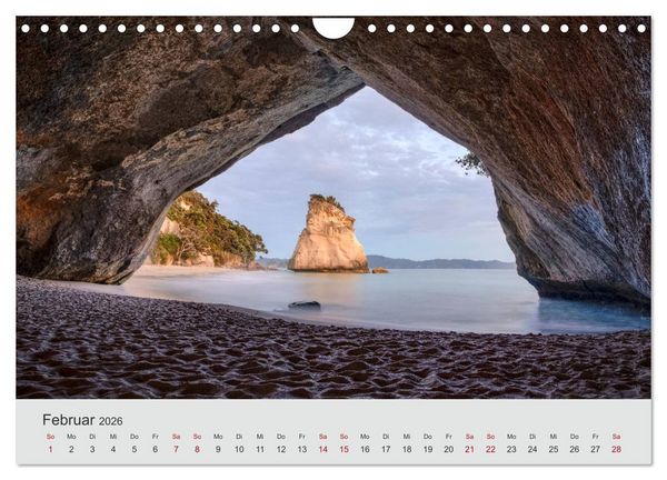 Produktbild: Neuseeland - Eine fotografische Rundreise von Nord nach S&uuml;d (Wandkalender 2026 DIN A4 quer), CALVENDO Monatskalender