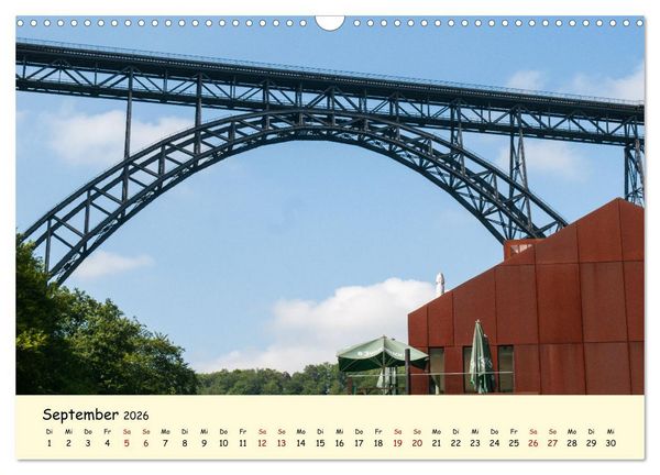 Produktbild: M&uuml;ngstener Br&uuml;cke - Landschaft rund um Solingen (Wandkalender 2026 DIN A3 quer), CALVENDO Monatskalender