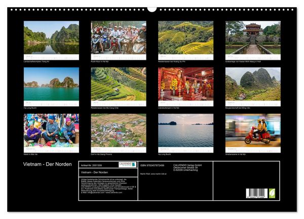 Produktbild: Vietnam - Der Norden (Wandkalender 2026 DIN A2 quer), CALVENDO Monatskalender