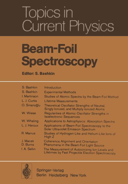 Produktbild: Beam-Foil Spectroscopy