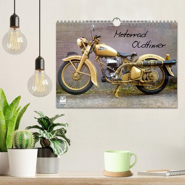 Produktbild: Motorrad Oldtimer (Wandkalender 2026 DIN A4 quer), CALVENDO Monatskalender