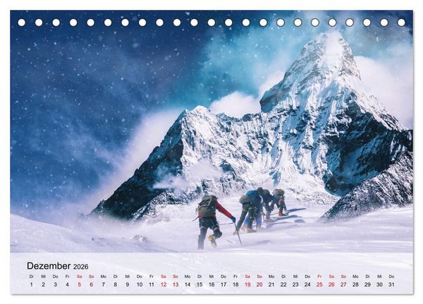 Produktbild: Gipfelabenteuer - wenn der Berg ruft (Tischkalender 2026 DIN A5 quer), CALVENDO Monatskalender