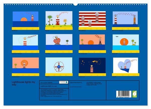 Produktbild: Lighthouse lights my way (High Quality Premium Wall Calendar 2026 DIN A2 landscape),CALVENDO 12 Month Wall Calendar