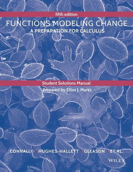 Produktbild: Student Solutions Manual to Accompany Functions Modeling Change
