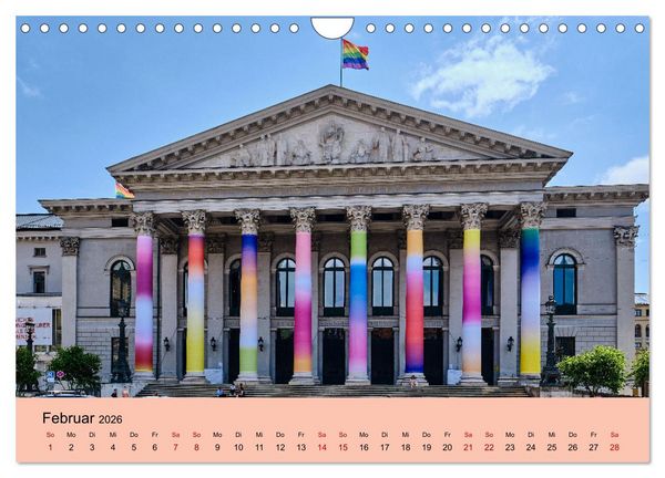Produktbild: M&uuml;nchen - Unterwegs in der bayrischen Landeshauptstadt (Wandkalender 2026 DIN A4 quer), CALVENDO Monatskalender