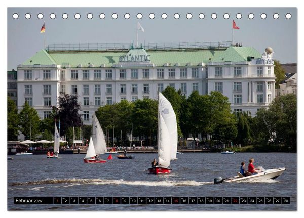 Produktbild: Hansestadt Hamburg (Tischkalender 2026 DIN A5 quer), CALVENDO Monatskalender