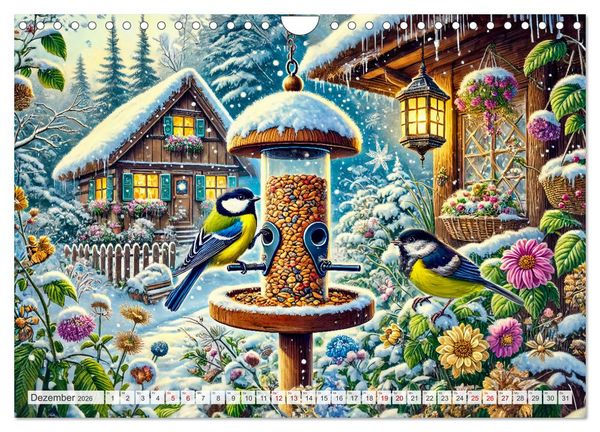 Produktbild: Tiere im Garten - Tierische Begegnungen in der gr&uuml;nen Oase (Wandkalender 2026 DIN A4 quer), CALVENDO Monatskalender