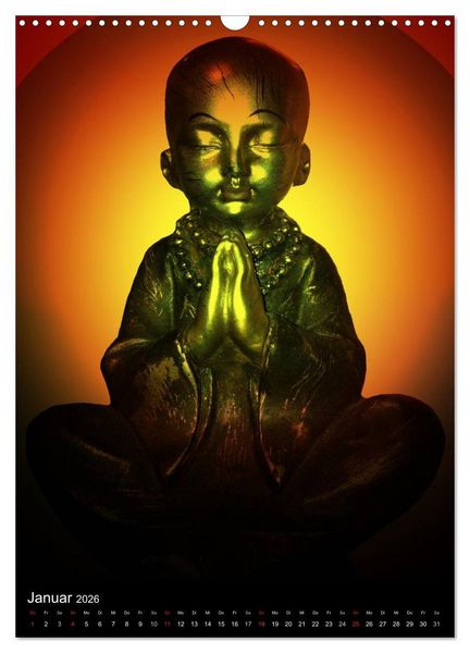 Produktbild: Buddha - Zeit f&uuml;r Entspannung (Wandkalender 2026 DIN A3 hoch), CALVENDO Monatskalender