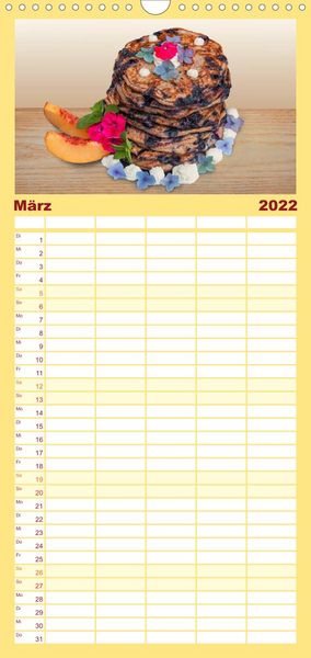 Produktbild: Familienplaner S&uuml;&szlig;es aus der Vollwert-Backstube (Wandkalender 2022 , 21 cm x 45 cm, hoch)