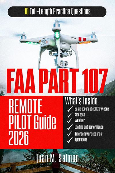 Produktbild: FAA Part 107 Remote Pilot Guide: Structured Test Preparation with Step-by-Step Explanations and Practice Questions for Drone Certification Exam Confid