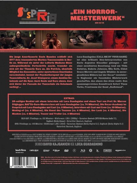 Suspiria (Mediabook, 2 Blu-rays + 1 DVD) (Cover A)