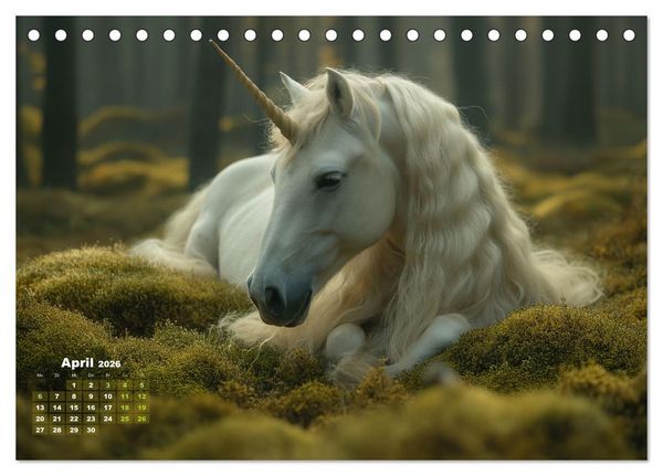 Produktbild: Fliegende M&auml;hnen und Sternenstaub - Ein zauberhafter Jahresbegleiter (Tischkalender 2026 DIN A5 quer), CALVENDO Monatskalender