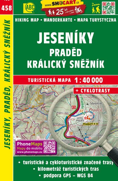 Produktbild: Jesen&iacute;ky, Praděd, Kralick&yacute; Sněžn&iacute;k / Gesenke, Altvater, Gr. Schneeberg (Wander - Radkarte 1:40.000)