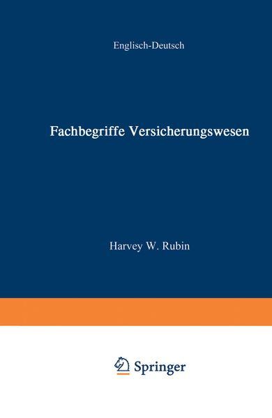 Produktbild: Fachbegriffe Versicherungswesen / Dictionary of Insurance Terms