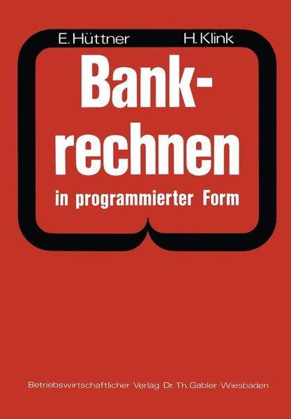 Produktbild: Bankrechnen in programmierter Form