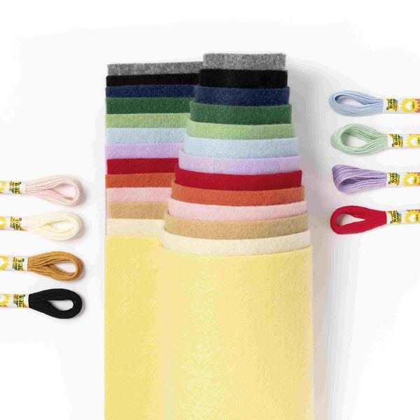 Produktbild: Folia  Filz Bastel Box Rainbow Edition, 36-teilig