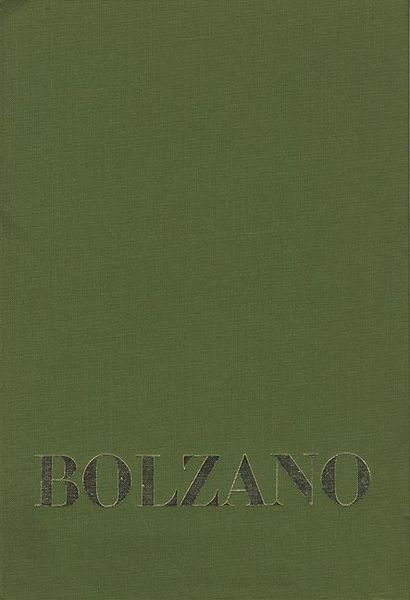 Produktbild: Bolzano, B. Gesamtausgabe / Reihe IV Band 1,3