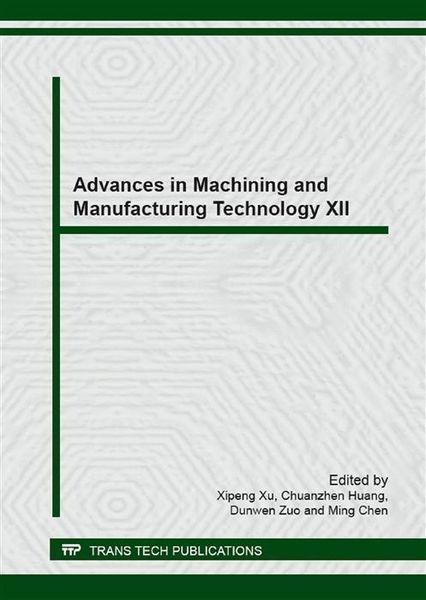 Produktbild: Advances in Machining and Manufacturing Technology XII
