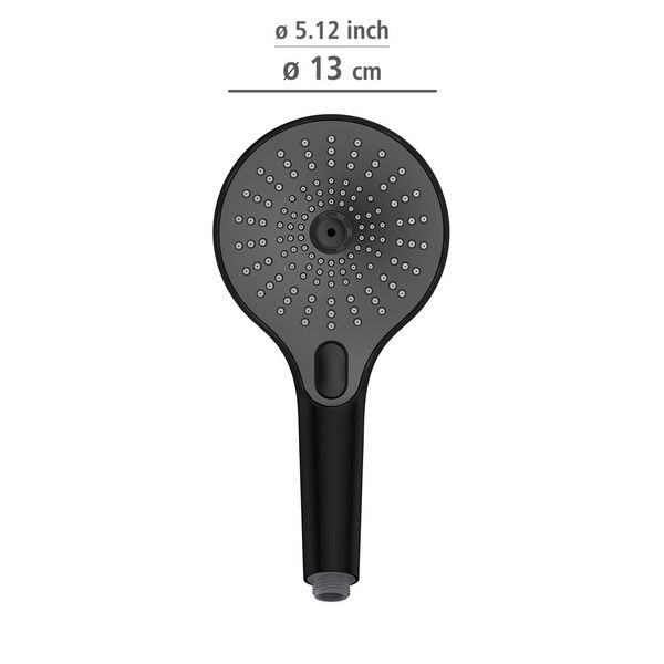 Produktbild: Duschkopf Mod. Ultimate Shower Schwarz/Grau, &Oslash; 13 cm