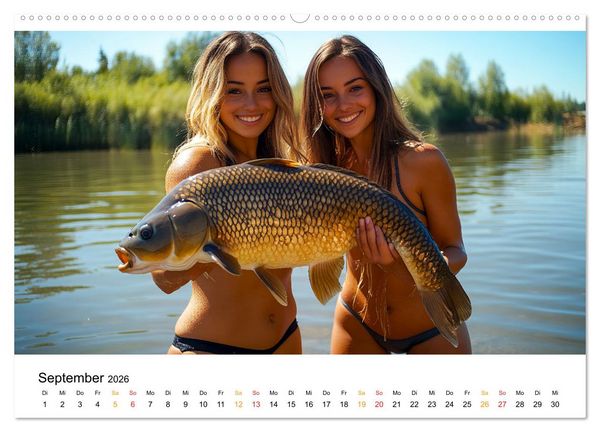 Produktbild: Hecht und Karpfen (Wandkalender 2026 DIN A2 quer), CALVENDO Monatskalender