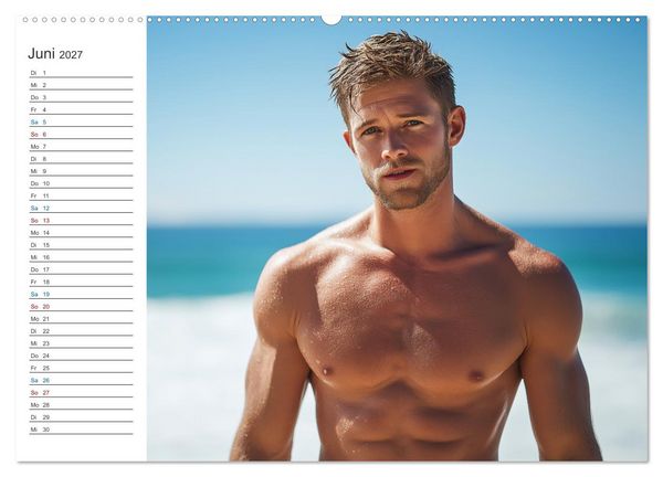 Produktbild: Sinnliche M&auml;nner (hochwertiger Premium Wandkalender 2027 DIN A2 quer), Kunstdruck in Hochglanz