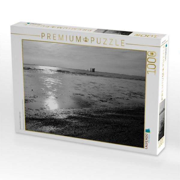 Produktbild: CALVENDO Puzzle Sonnenstrahlen im Wattenmeer | 1000 Teile Lege-Gr&ouml;&szlig;e 64x48cm Foto-Puzzle f&uuml;r gl&uuml;ckliche Stunden
