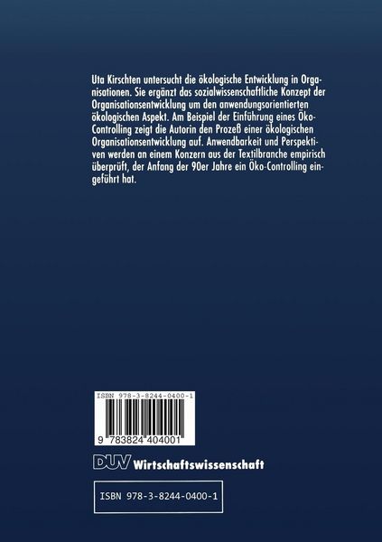 Produktbild: Einf&uuml;hrung eines &Ouml;ko-Controlling