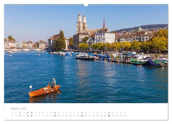 Produktbild: Z &Uuml; R I C H Impressionen (hochwertiger Premium Wandkalender 2026 DIN A2 quer), Kunstdruck in Hochglanz