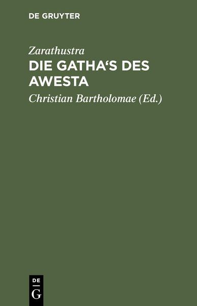 Produktbild: Die Gatha's des Awesta