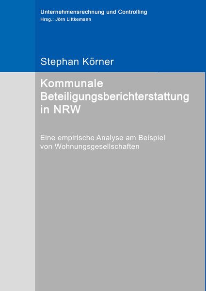 Produktbild: Kommunale Beteiligungsberichterstattung in NRW