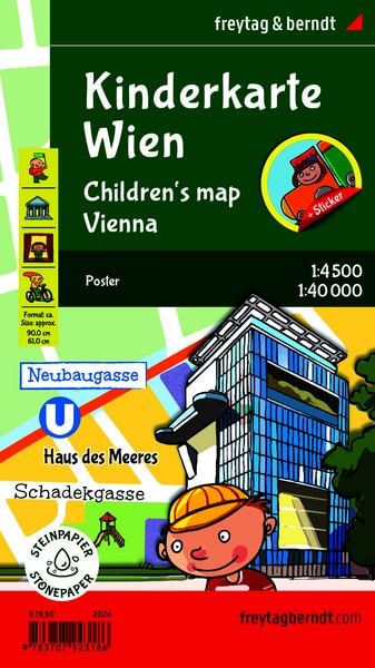 Fürnhammer, A: Kinderkarte Wien, Poster 1:40.000, Buch von Arthur Fürnhammer, KOMPASS freytag und berndt, 9783707923186