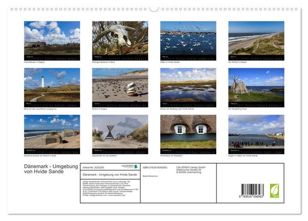 Produktbild: D&auml;nemark - Umgebung von Hvide Sande (hochwertiger Premium Wandkalender 2026 DIN A2 quer), Kunstdruck in Hochglanz