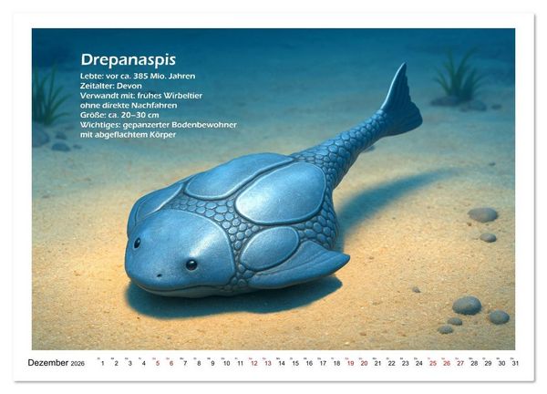 Produktbild: Urige Meerestiere pr&auml;historisch und seltsam (Wandkalender 2026 DIN A3 quer), CALVENDO Monatskalender