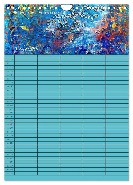 Produktbild: Gl&uuml;ckstage (Wandkalender 2026 DIN A4 hoch), CALVENDO Monatskalender