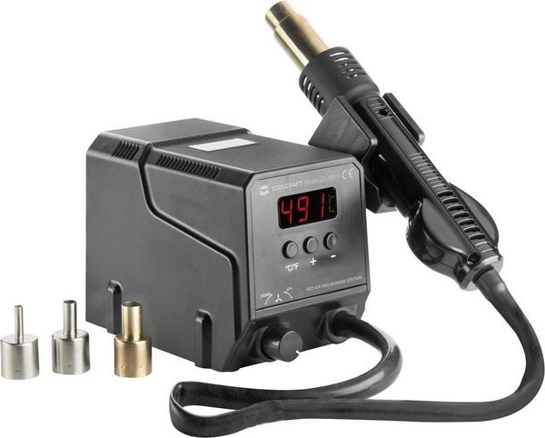 Produktbild: TOOLCRAFT ZD-8908 Hei&szlig;luftstation digital 300W 100 - 500&deg;C