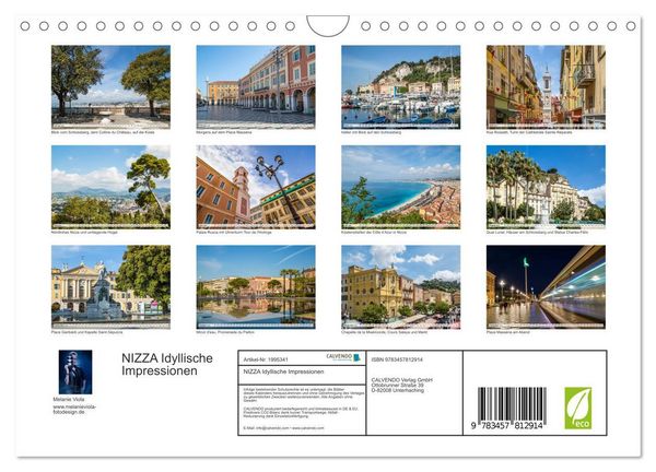 Produktbild: NIZZA Idyllische Impressionen (Wandkalender 2026 DIN A4 quer), CALVENDO Monatskalender