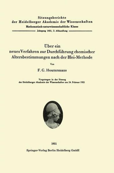 Produktbild: &Uuml;ber ein neues Verfahren zur Durchf&uuml;hrung chemischer Altersbestimmungen nach der Blei-Methode