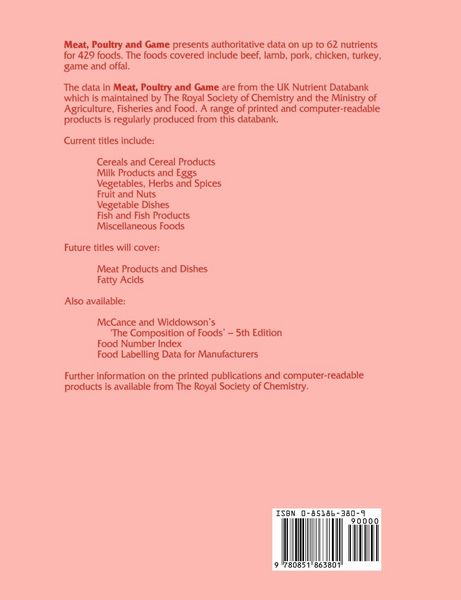 Produktbild: Meat, Poultry and Game