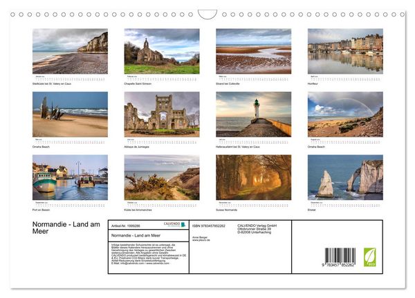 Produktbild: Normandie - Land am Meer (Wandkalender 2026 DIN A3 quer), CALVENDO Monatskalender