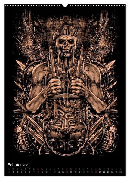 Produktbild: BLOODBOY/WAR ILLUSTRATION (Wandkalender 2026 DIN A2 hoch), CALVENDO Monatskalender