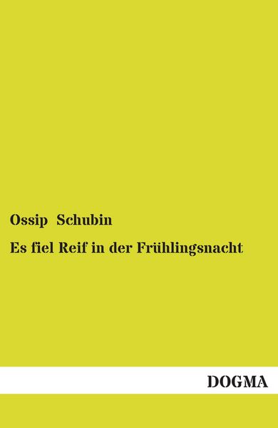 Produktbild: Es fiel Reif in der Fr&uuml;hlingsnacht
